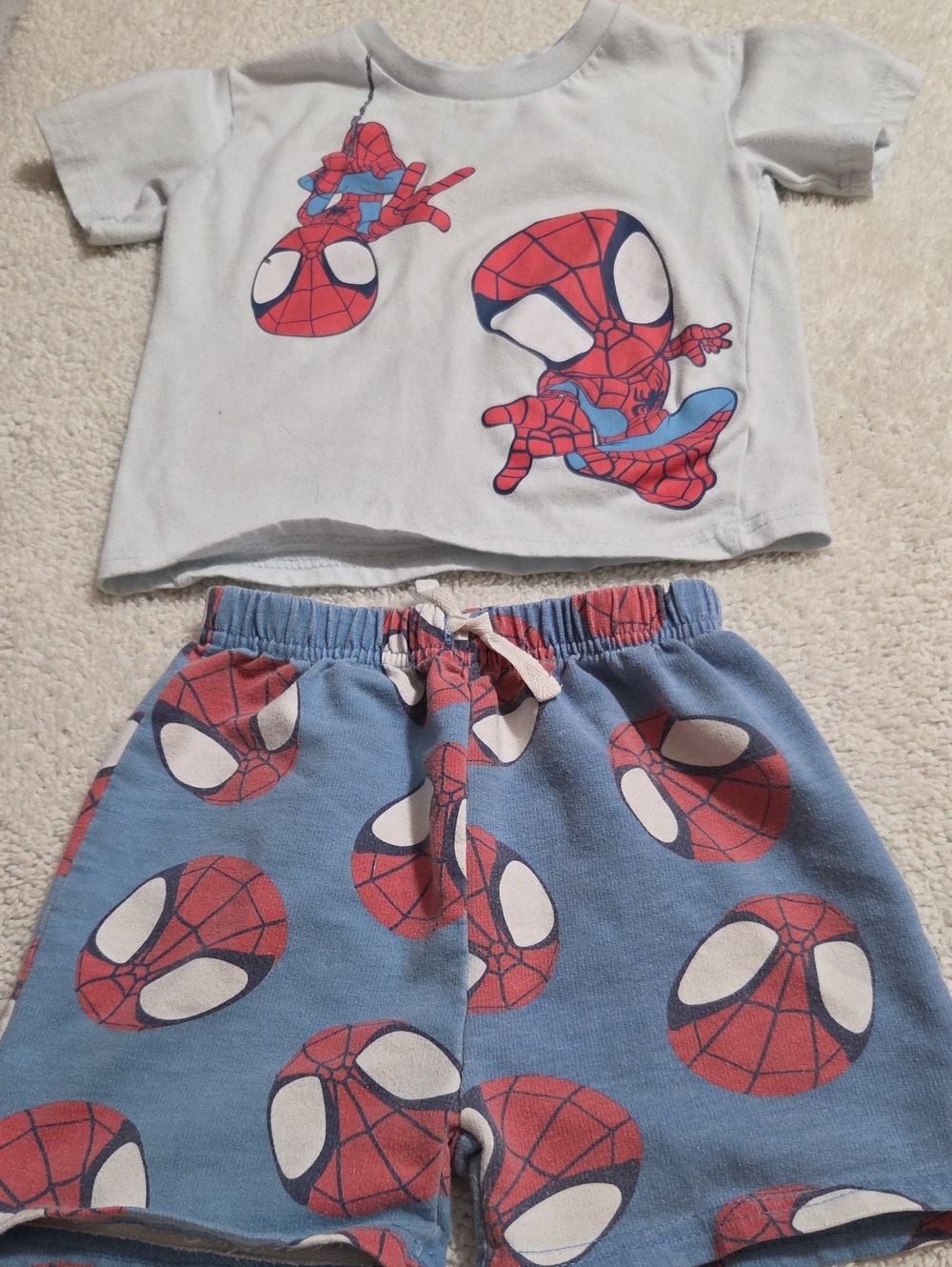 MARVEL SPIDER MAN 2PC SHORTS SET